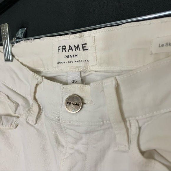 Frame Denim Le Skinny White Jeans, size 26 - Picture 2 of 9